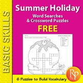 Summer Holiday Word Search & Crossword Puzzles {Freebie}