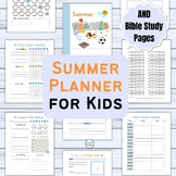 Summer Home Planner | Calendar | Bible Study Plan  | Routi