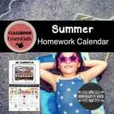 Summer Homework Calendar