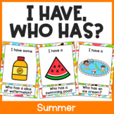 Summer "I Have, Who Has?" Game with Summer Vocabulary Words