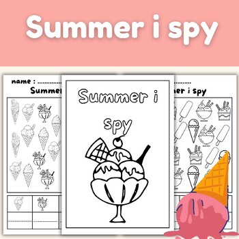 Preview of Summer I SPY - Ice Cream Search Activity pages - coloring pages worksheet