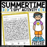 Summer "I Spy" FREEBIE | Summer Activity | Summer Math