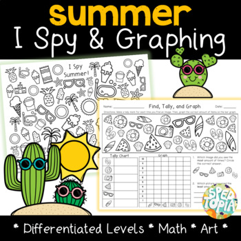 Preview of Summer I Spy and Graphing