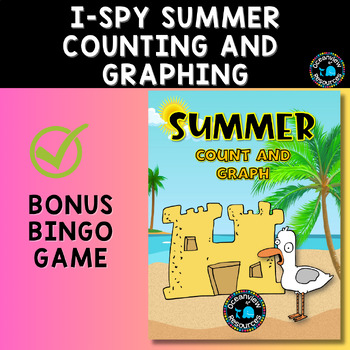 Preview of Summer I Spy counting and graphing with bonus Bingo game