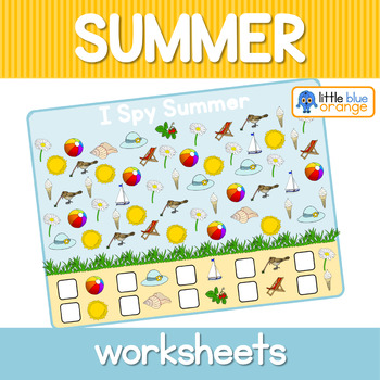 summer i spy worksheets by little blue orange tpt