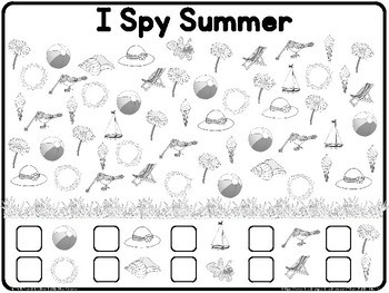 summer i spy worksheets by little blue orange tpt