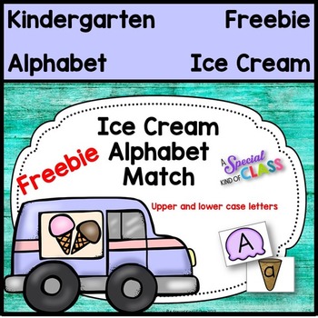 Preview of Ice Cream Alphabet Match Freebie