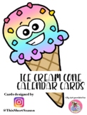 Summer Ice Cream Calendar Cards