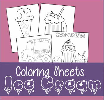 ice cream summer coloring pages
