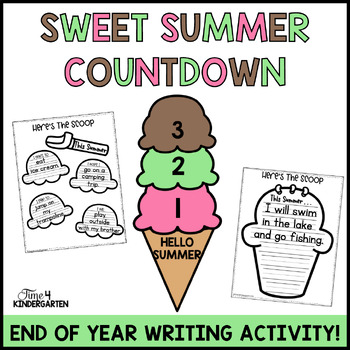 Preview of Summer Ice Cream Countdown Activities