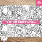 Summer Doodle Coloring Pages Quotes Relaxing Calm End of Y