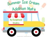 Summer Ice Cream Treats Addition Mats - Decomposing Numbers