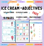 Summer Ice cream flavors and names of adjectives that desc