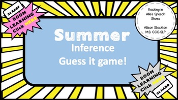 Preview of Summer Inferences Guess It Game BOOM (24 Easy, 24 Difficult, Bingo & Game)