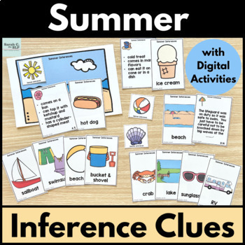 Preview of Summer Inference Clues or Making Inferences Printable & Digital Activities