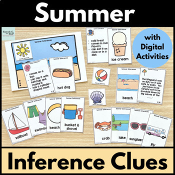 Summer Inference Clues or Making Inferences Printable & Digital Activities