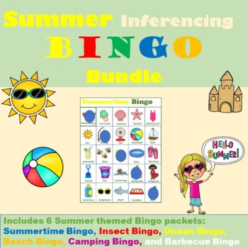 Summer Inferencing Bingo Bundle by World of Speech and Language Resources