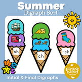 Summer Initial and Final Digraph Sort Ice Cream Cones