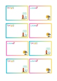 Summer Inspired Name Tags