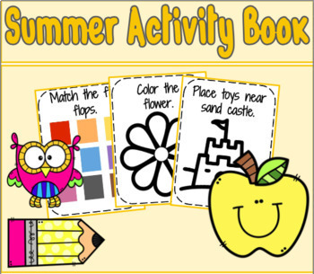 Preview of Summer Interactive Book, Easy Center Activities