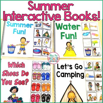 Preview of Summer Interactive Books (Adapted Books For ESY Programs) Boom Versions Included