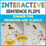 Summer Interactive Sentence Flips - Pronouns and Plurals
