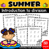 Summer Introduction to division worksheets | division fun