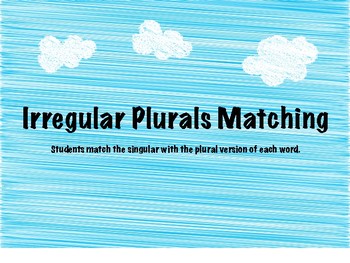 Preview of Irregular Plural Matching