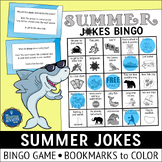 Summer Jokes Bingo Game and Bookmarks to Color