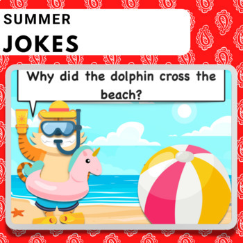 Preview of Summer Jokes | Brain Breaks | BOOM Cards