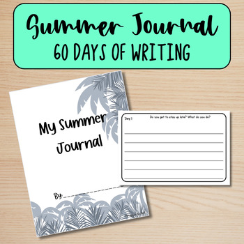 Preview of Summer Journal, 60 Days of Writing Prompts Freebie