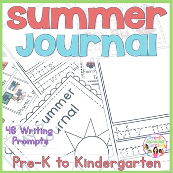 Summer Journal Cover & Journal Writing Pages by PreK Learning Circle