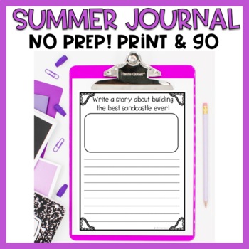 Preview of Summer Journal Writing | Print and Go Summer Journal