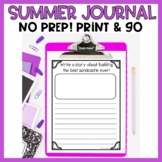 Summer Journal Writing | Print and Go Summer Journal