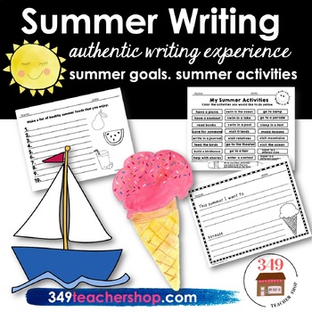 Summer Journal Writing | Authentic Writing Experience | Summer Assignments