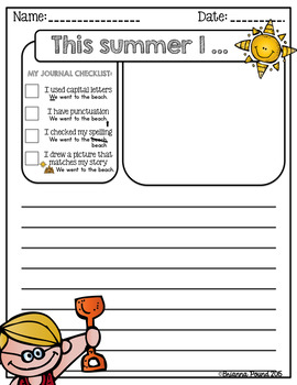 Summer Journal Writing Prompts {FREEBIE} by A Bubbly Classroom | TPT