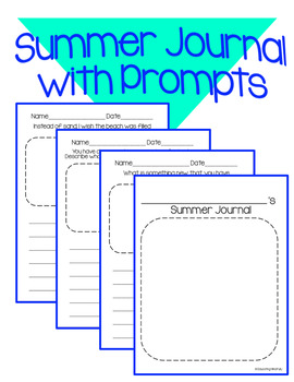 Preview of Summer Journal with Prompts