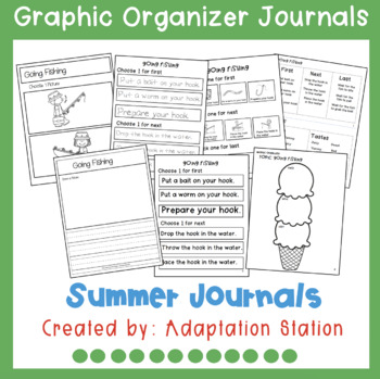 Summer Journals with Graphic Organizer Supports by Adaptation Station