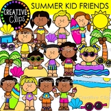 Summer Kid Friends Clipart {Summer Clipart, Beach Clipart}