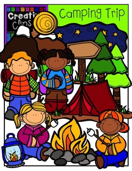 Preview of Summer Kids Camping Trip Clipart {Creative Clips Digital Clipart}