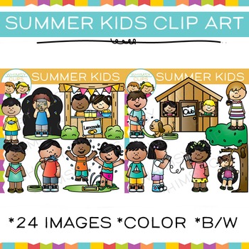 Preview of Kids Summer Clip Art