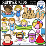 Summer Kids Clip Art | Images Color Black White