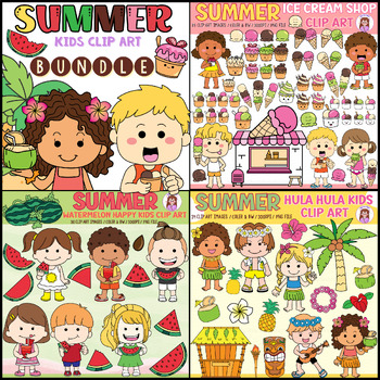 Preview of Summer Kids Clip art Bundle