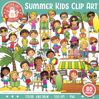 Preview of Summer Kids Clipart