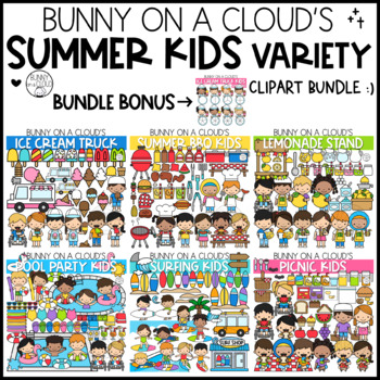 Preview of Summer Kids Variety Bundle by Bunny On A Cloud