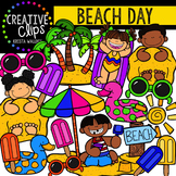 Summer Kids at the Beach Clipart {Creative Clips Digital Clipart}