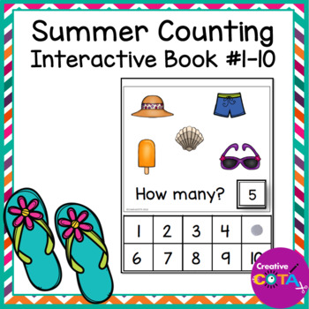 Preview of Summer School Kindergarten Math Morning Work Center Counting Numbers 1-10