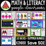 Summer Kindergarten Math and Literacy Bundle-Google Slides