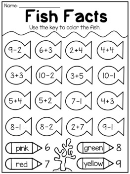 summer review kindergarten math and literacy worksheet
