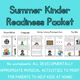 Summer Kindergarten Readiness Activities Send Home (No Wor